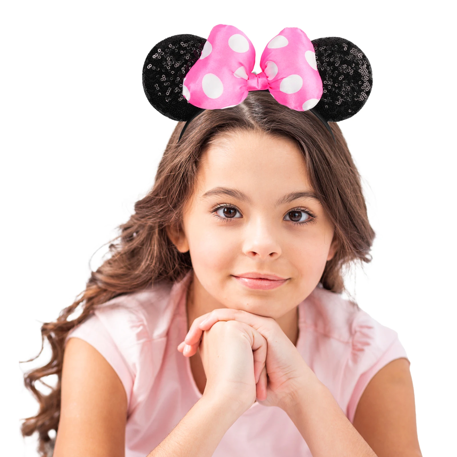 2026 New Cartoon Big Size Classic DOT Sequin Bow Headband For Women Party Girl Hairband Festival Park Trip DIY Hair Accessories