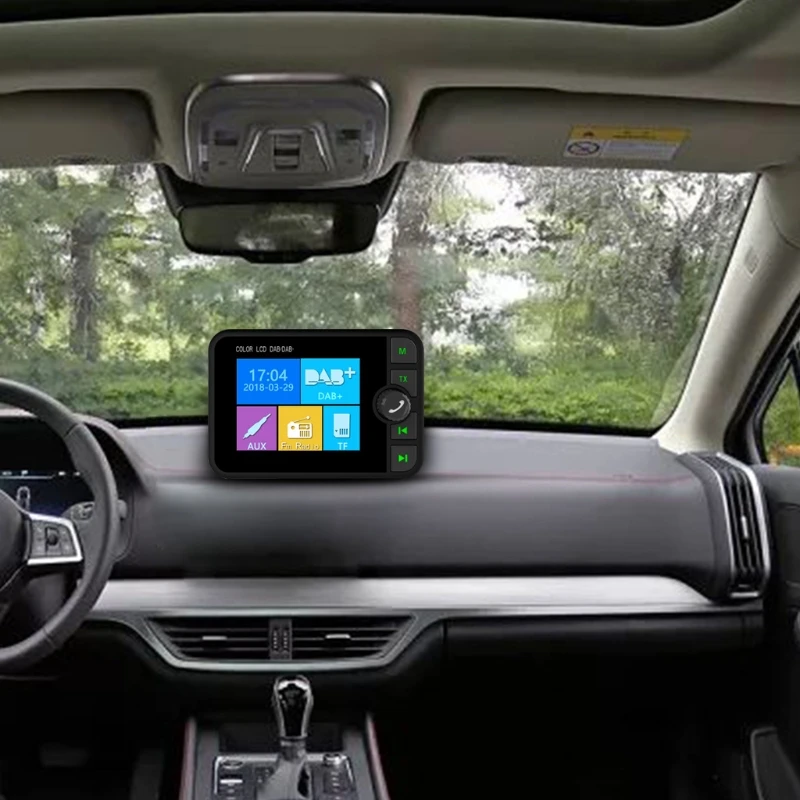 

Car Dab/dab+ Radio Adapter 2.4" Lcd Bluetooth-compatible Transmitter Handsfree with Usb Port/sd Card/aux Output/dab
