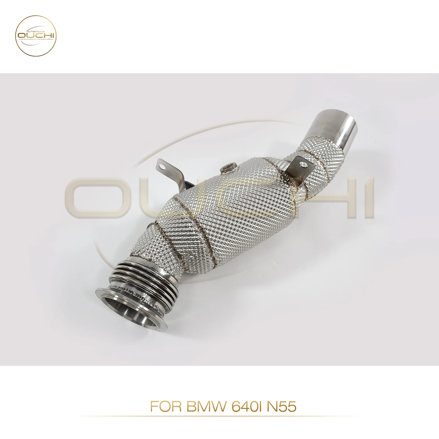 

High Performance Downpipe For BMW 640i N55 OUCHI Stainless Steel Heat Shield Exhaust System Auto Parts