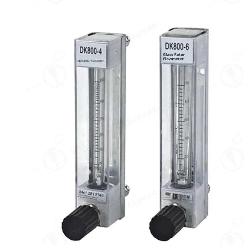 DK800-4 Glass Rotameter Gas Flow Meter Variable Area Flow Indicator Panel Mount Type for Lab or Industrial Applications