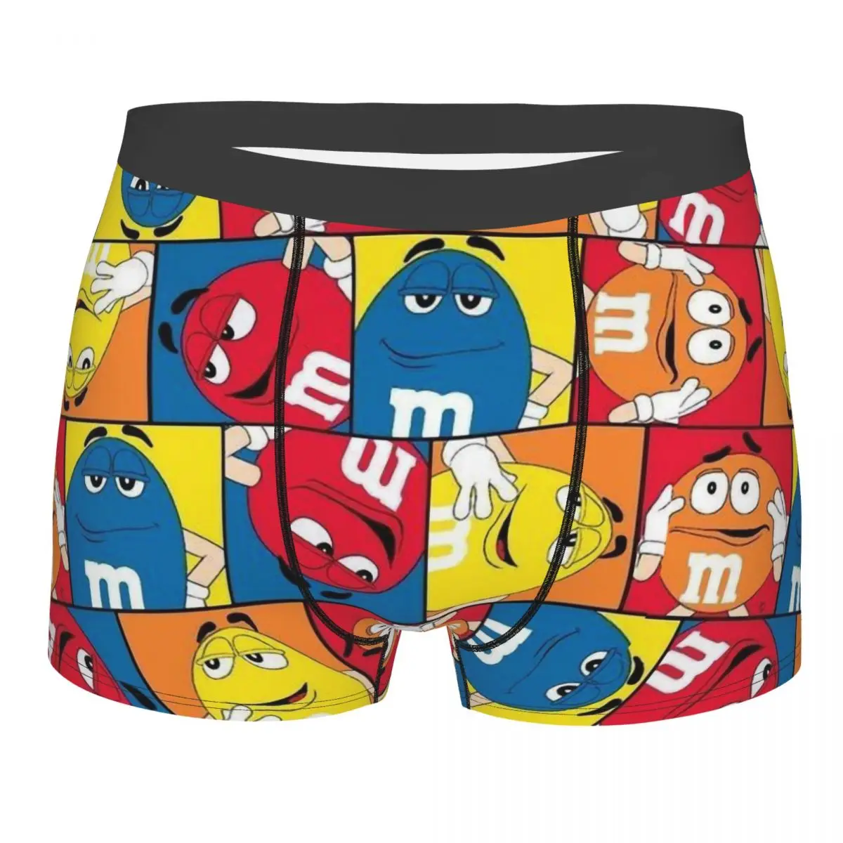 M Beans Funny Man's Printed Boxer Briefs Underpants Candy Character Collection Highly Breathable Top Quality Birthday Gifts