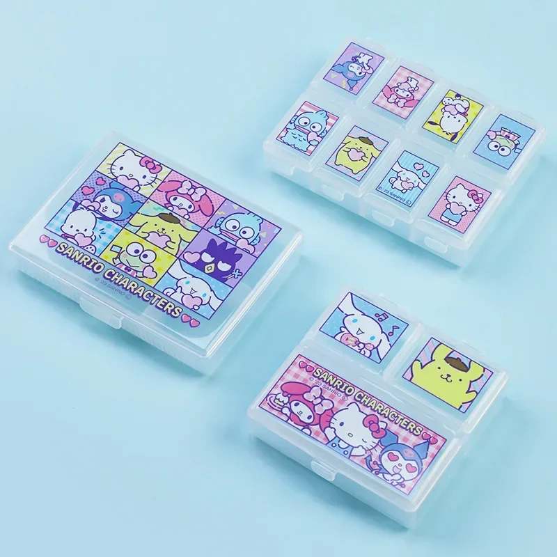 Sanrio Mymelody Cartoon Nette Lagerung Box Medizin Box Unterteilt Schmuck Box Leicht Zu Tragen und Einfach Zu Speicher