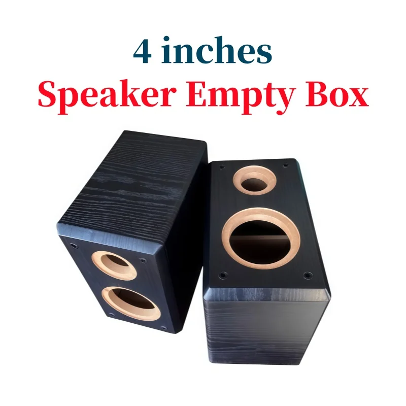 

4-inch Woofer 3-inch Tweefer Empty Speaker Box,Two-way Speaker Body,DIY Passive Sound Box, 2Piece Speaker Unit Wooden Housing