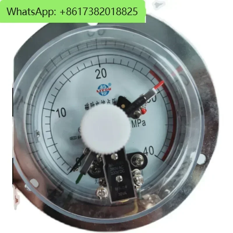 Wuxi Liyou Instrument 0-40/60mpa Hydraulic Axial Magnetic-Assisted Electric Contact Pressure Gauge YXC100-III