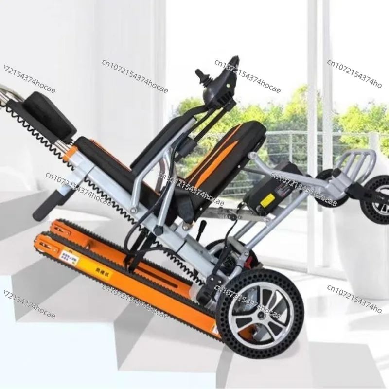 15A Electric Tracked Stair Climbing Wheelchair, Foldable Stairlift for Elderly & Disabled