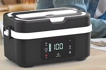 New stainless steel thermal insulation lunch box 30000mAh battery heating, digital display capacity, suitable for outdoor