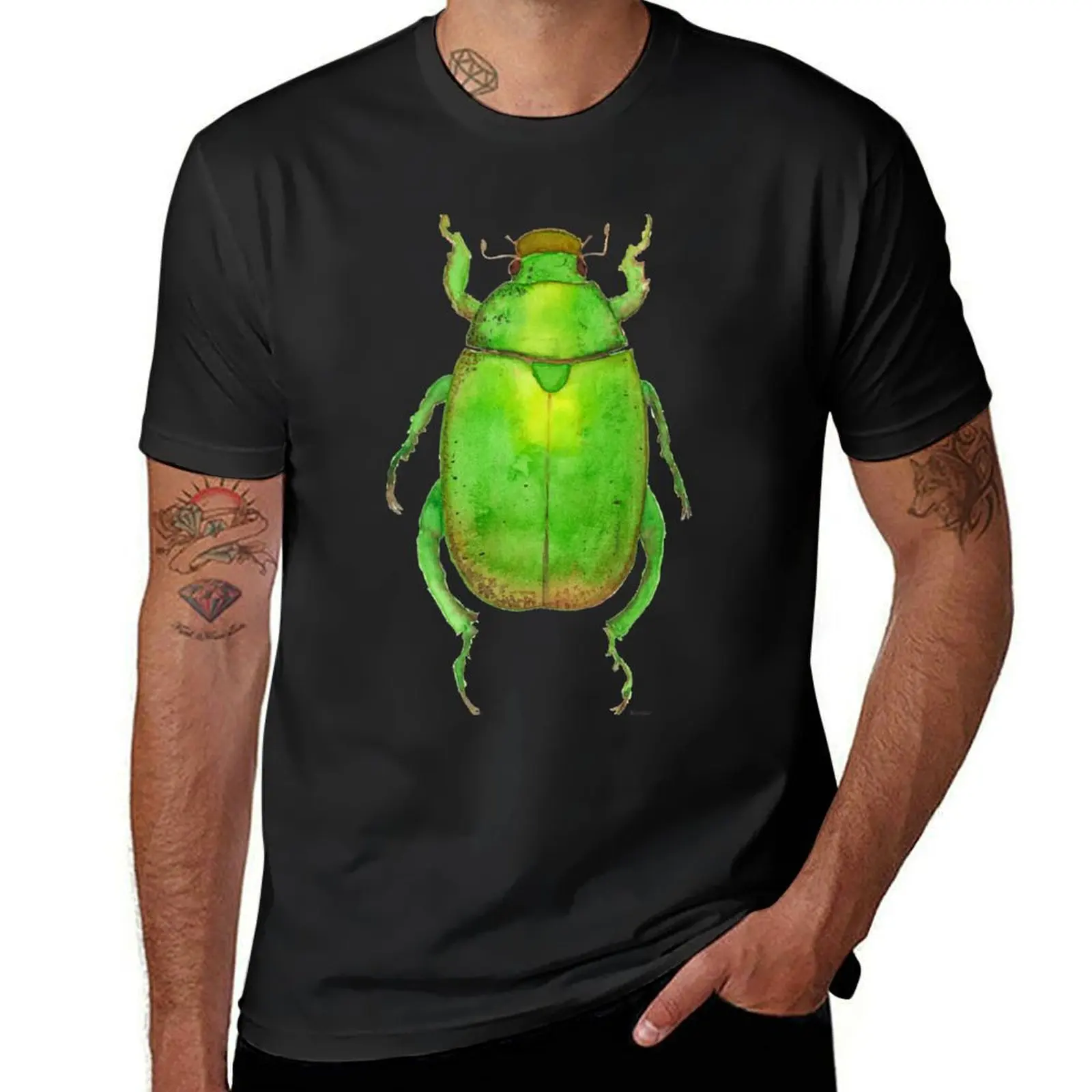 

Green Australian Christmas Beetle T-Shirt sweat quick drying T-shirt men