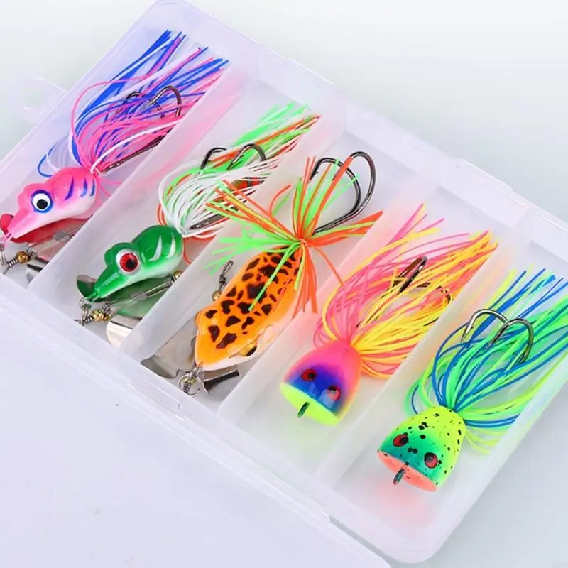 5Pcs Rotierenden Angeln Lockt Spinner Köder Harte Metall Haken Spinner Köder Frösche Swimbait Jig Locken Spinnerbait Dauerhafte – Detail 5