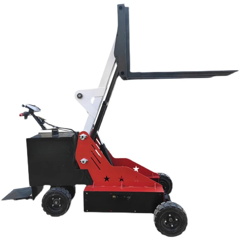 

Portable pure electric forklift small hydraulic lift truck mini tank logistics warehouse handling stacker