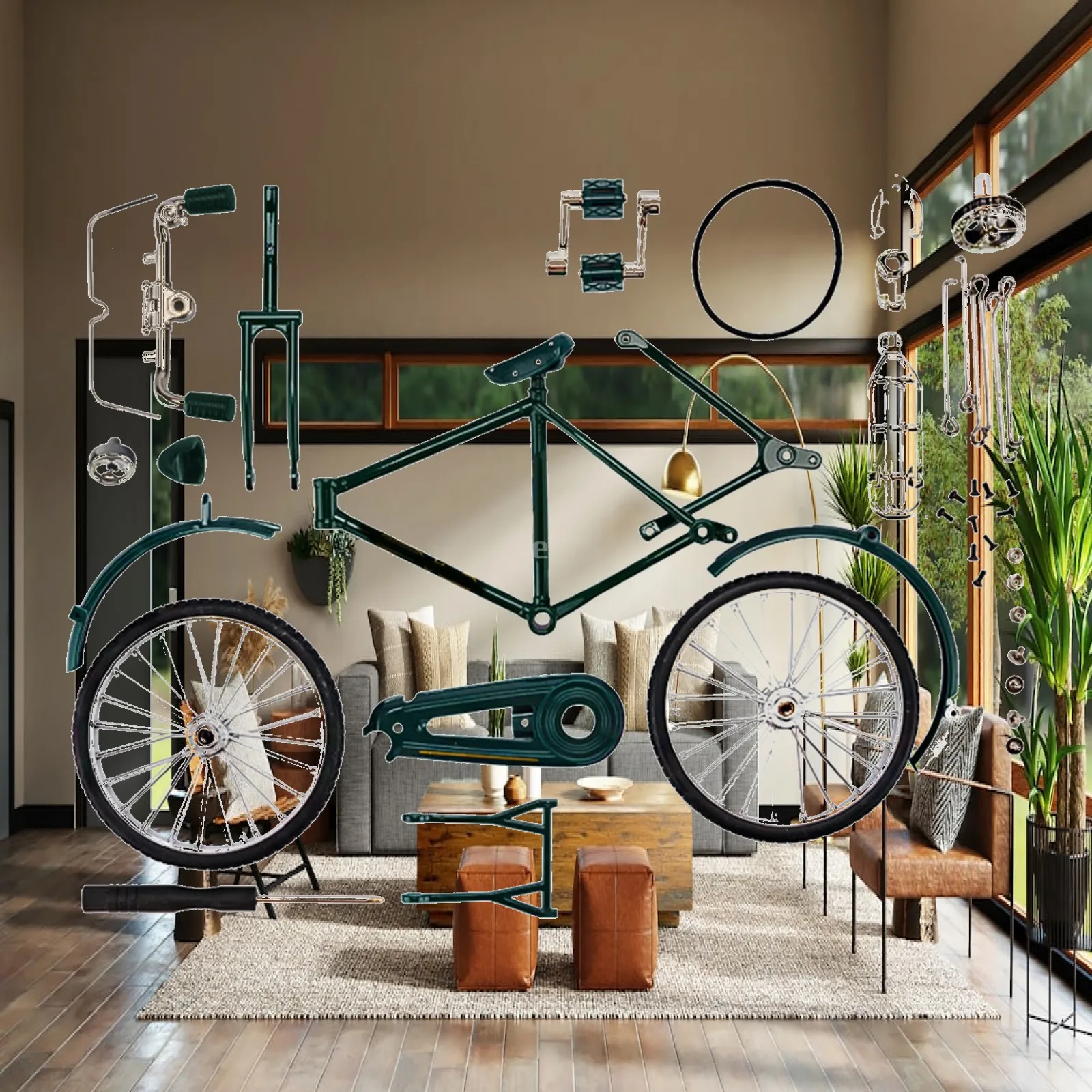 

Bike Model Collection Gifts Detachable Supplies Sculpture Decoration for Mountain