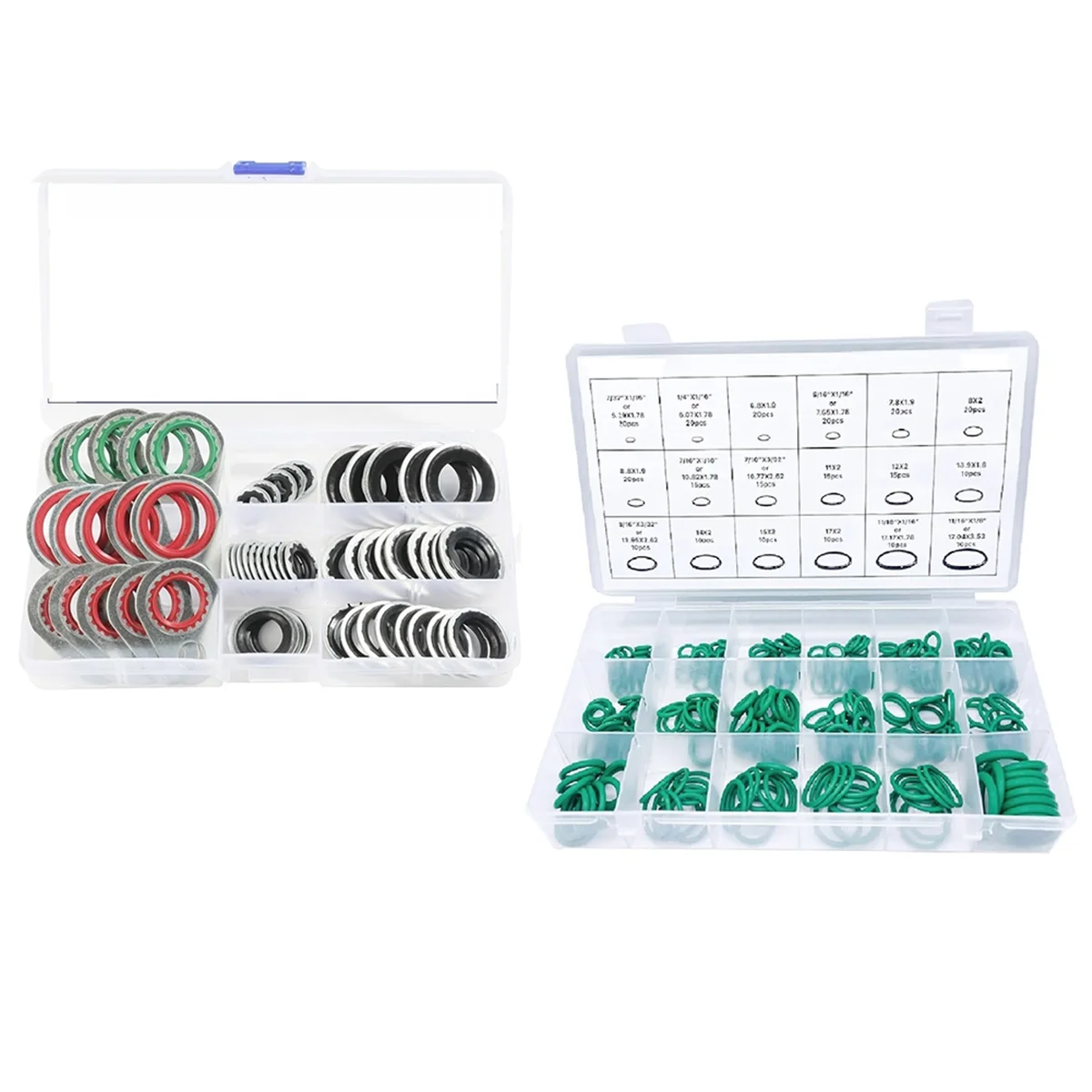 

60 PCS 9 Sizes Gasket Air Conditioning System Seal Kit, 270 PCS 18 Sizes A/C O Ring Seals Rubber O-Rings