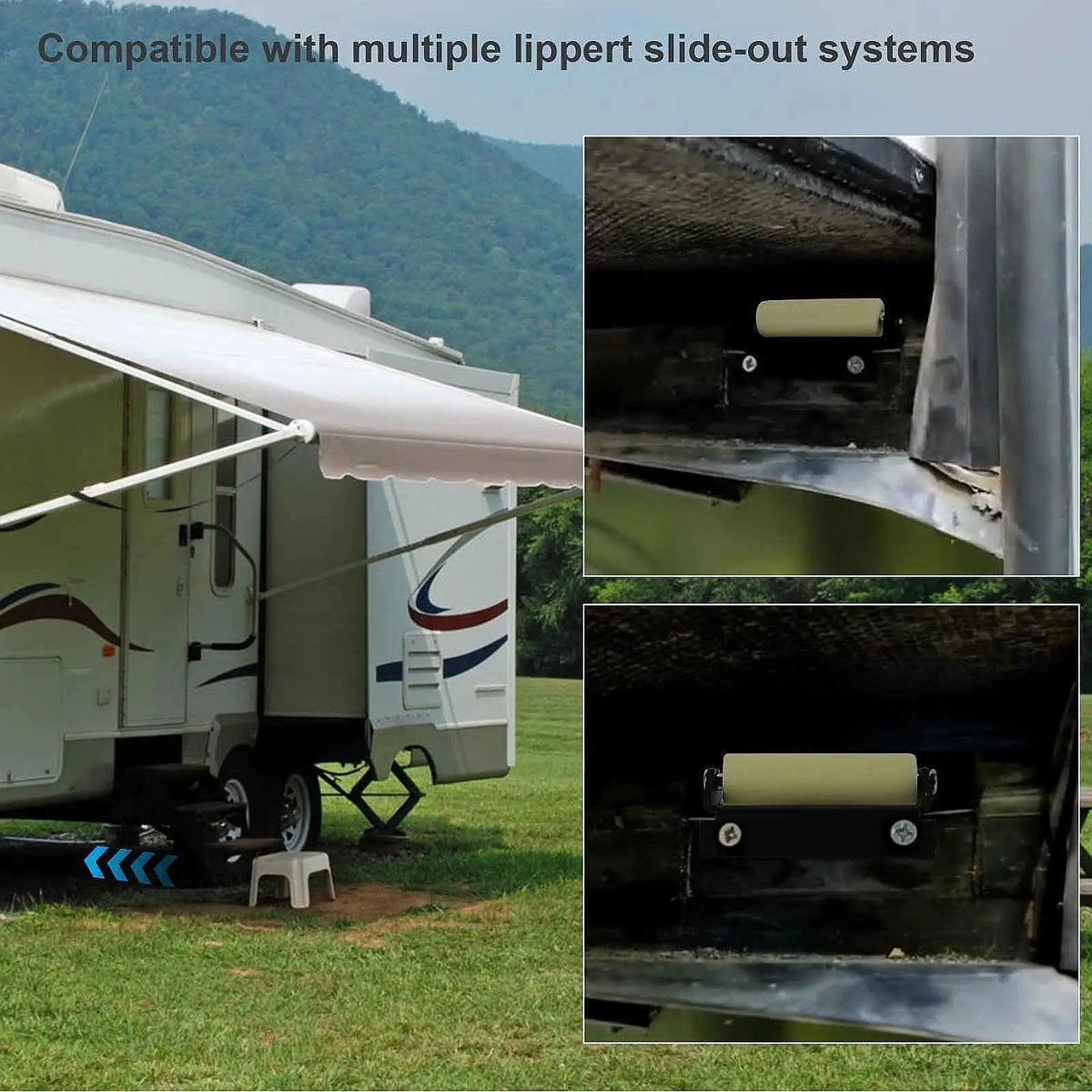 

2Pcs RV Slide Rollers Easy to Install 276288 High Performance, Replace Parts for Slide Out System