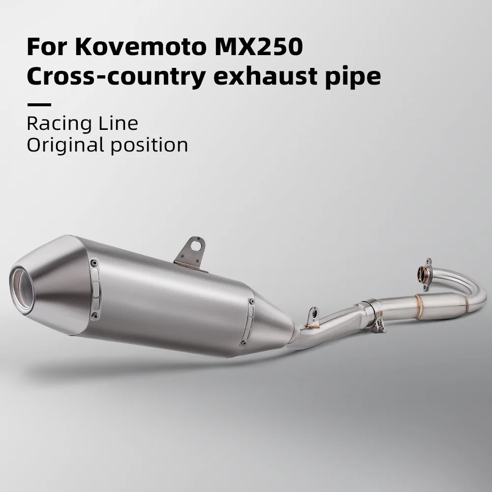 

Motorcycle Exhaust Pipe For Kovemoto MX250 Full End Stainless Steel Link Pipe Escape Refit Lossless Installation 51mm Muffler