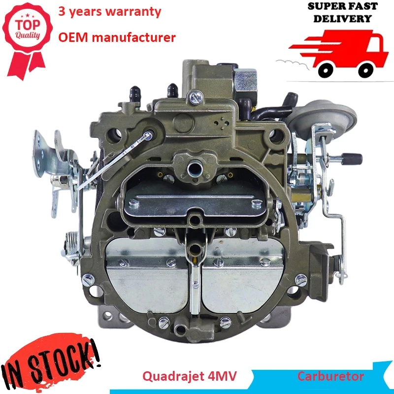 

Карбюратор 4BBL Carb для 1901R Rochester Quadrajet 4MV Chevy 1966-1973 750CFM 75-79 Вт/прокладки, вилки, 4 бочки, КАРБЮРАТОР