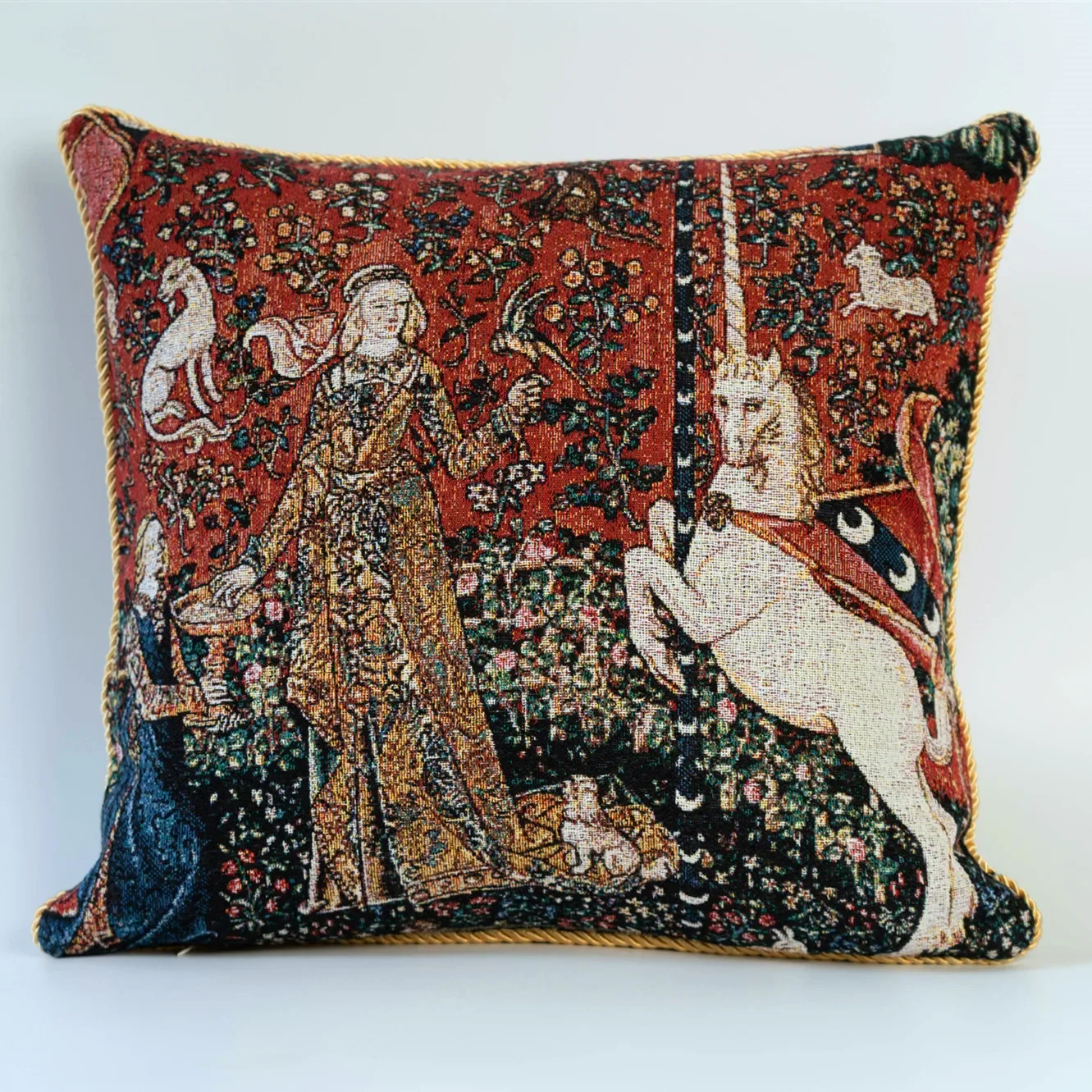 New Belgian Jacquard Cushion Cover 100% Cotton Double Sides Luxury Sofa Car Waist Classic Home Decorative Pillowcase 45*45cm