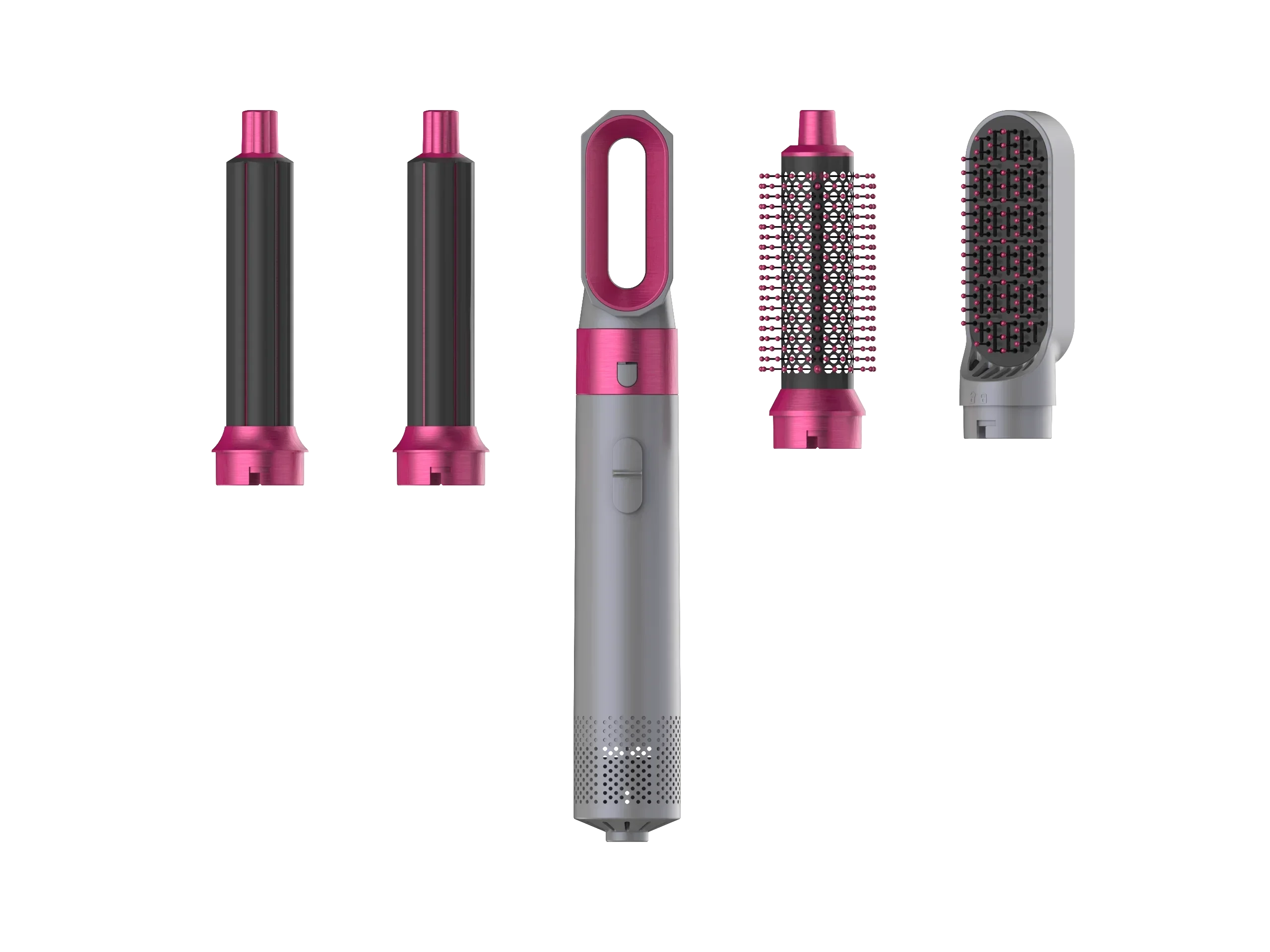 

5 in 1 Low Noise Hair Styler Professional Hair Curling Straightening Hair Drying Hot Air Brushes1000W hair ron straightener