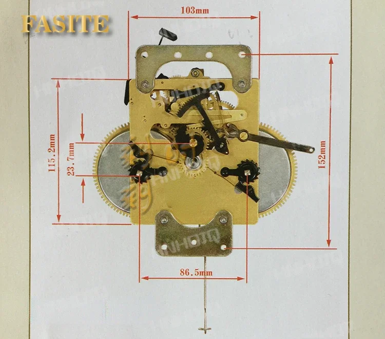 Polaris 31 day clockwork type mechanical winding movement Floor clock Wall clock Seat clock All copper  movement