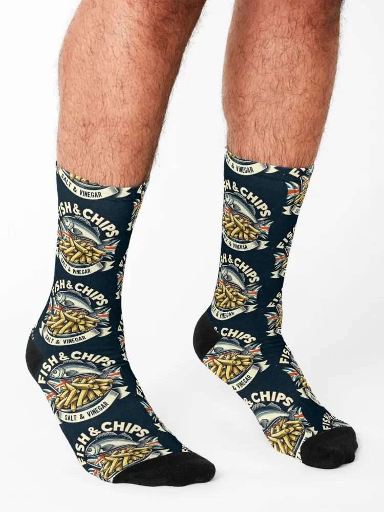 British Fish n Chips logo Socks