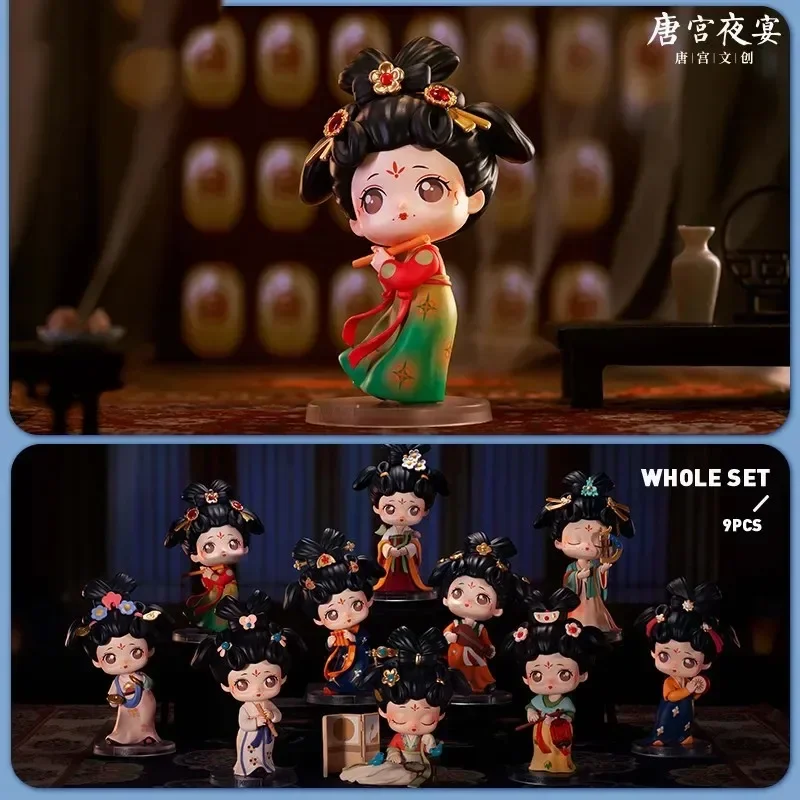 In Stock Original POP MART Palace Banquet in Tang Dynasty Series Blind Box Toys surprise box for Dolls Mystery Action Figure