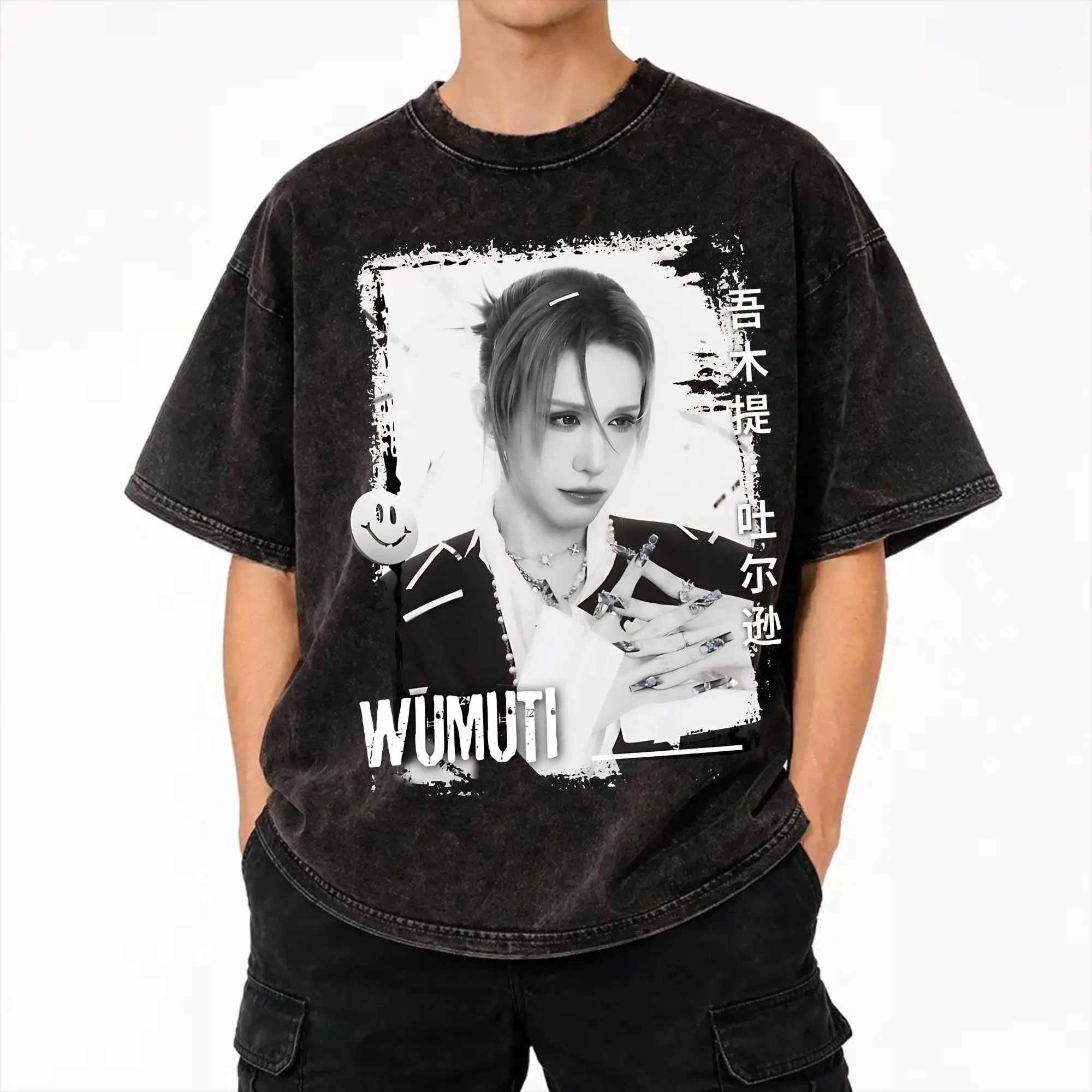  XLOV UXLXVE Members Washed T Shirts Streetwear Hip Hop Novelty T-Shirts  Tees for Men Women Short Sleeve Harajuku