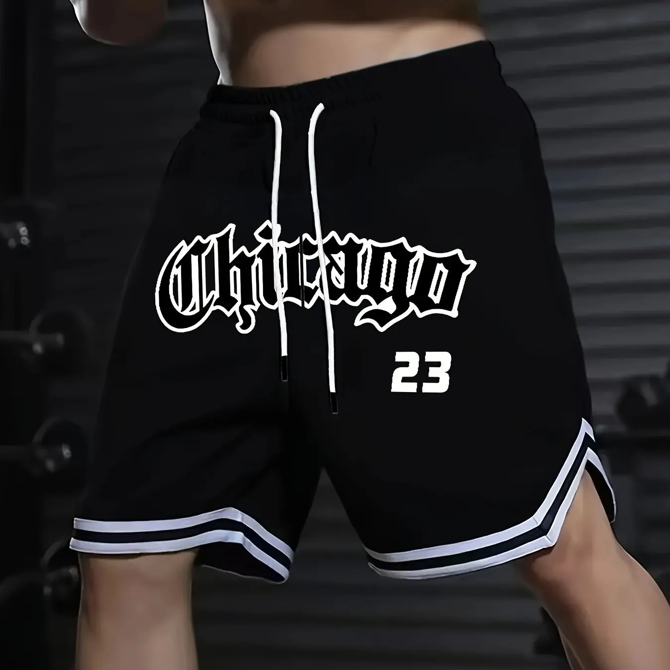 Chicago 23 Print Casual Sport Drawstring Shorts - Comfortable, Lightweight, Breathable, Quick-Drying, Relaxed Fit, Elastic Waist