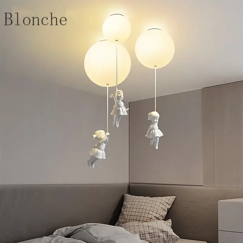 Plafoniera moderna a palloncino plafoniera creativa per camera dei bambini ragazzi e ragazze lampada nordica per la decorazione della camera da