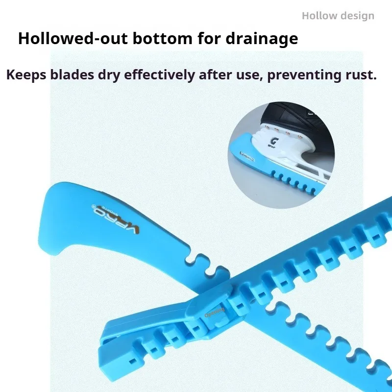 غطاء حذاء تزلج سريع قابل للمشي، غطاء شفرة ثلج احترافي ناعم وناعم ومقاوم للاهتراء، طول قابل للتعديل، واقي للتزلج