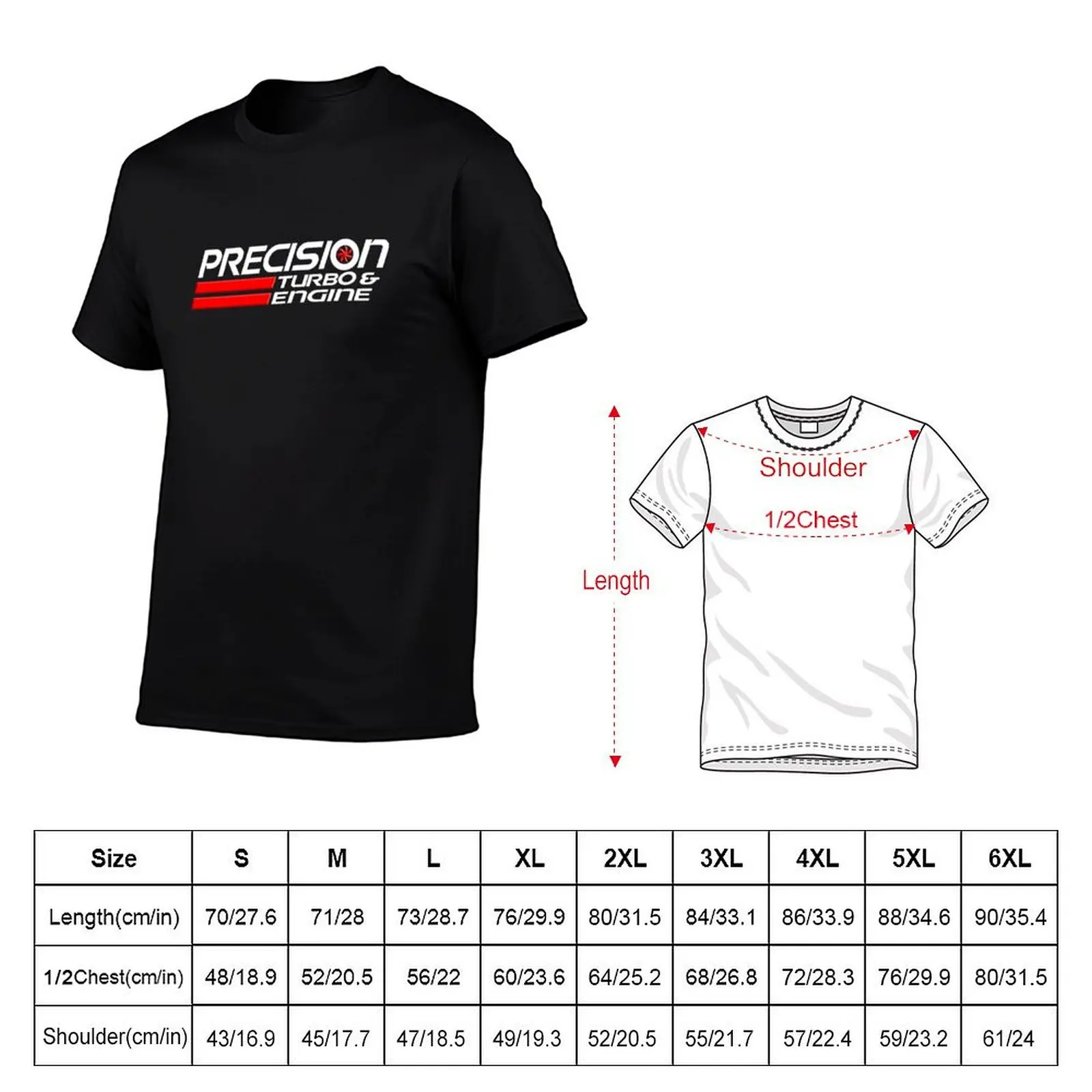 Precision Turbo Car logo T-Shirt Fashion Casual Short Sleeve T-Shirt