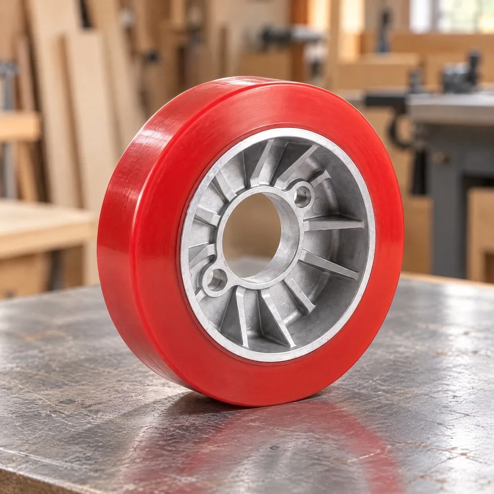 Rubber Roller for Wood Processing Feed Systems Compatible with Milling Machine Drive Assemblies and Power Feeder Units