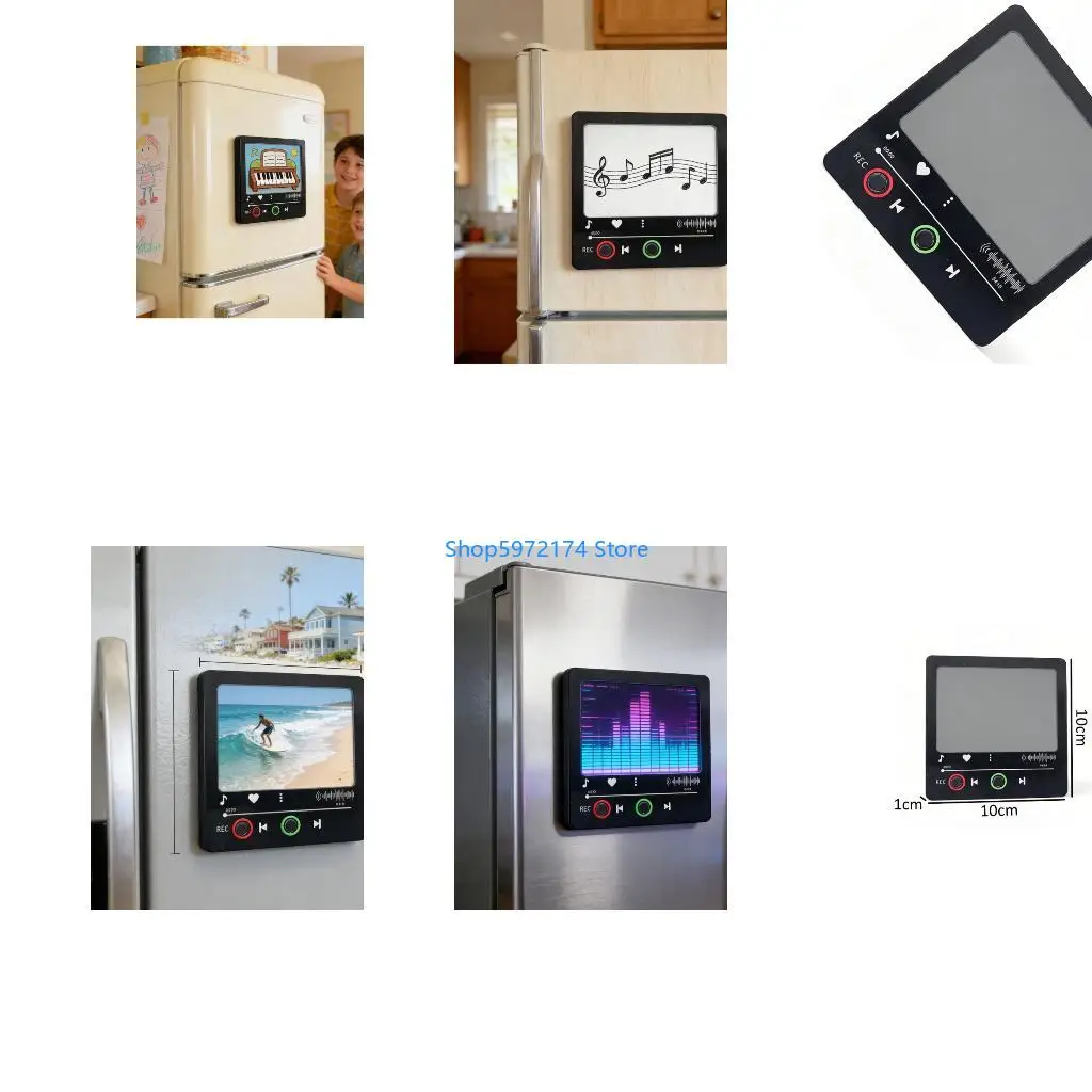 Y3NB Musical Refrigerator Sticker Allows Saving Private Messages And Songs