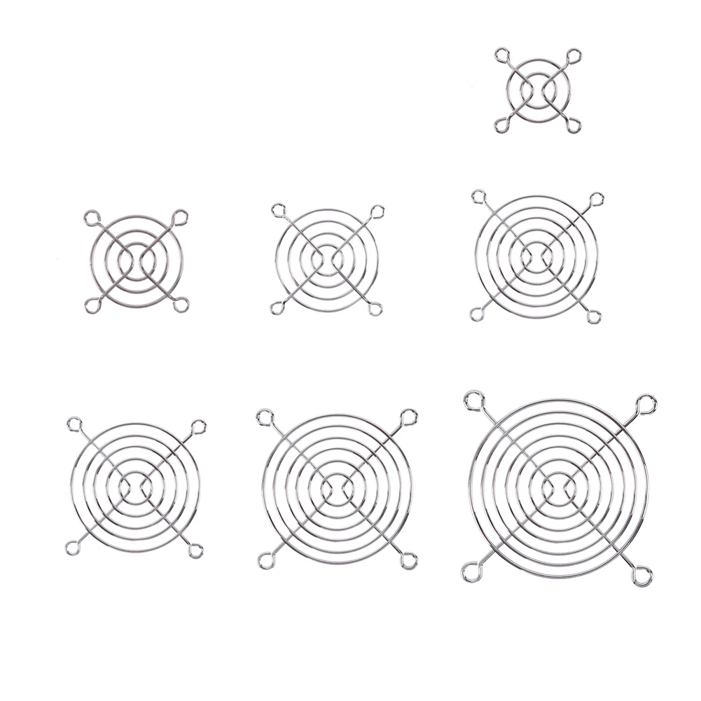PC 케이스 냉각 팬 그릴 데스크탑 쿨링 팬 핑거 가드 프로텍터 보호 커버, 40mm 50mm 60mm 70mm 80mm 90mm 120mm, 5 개입