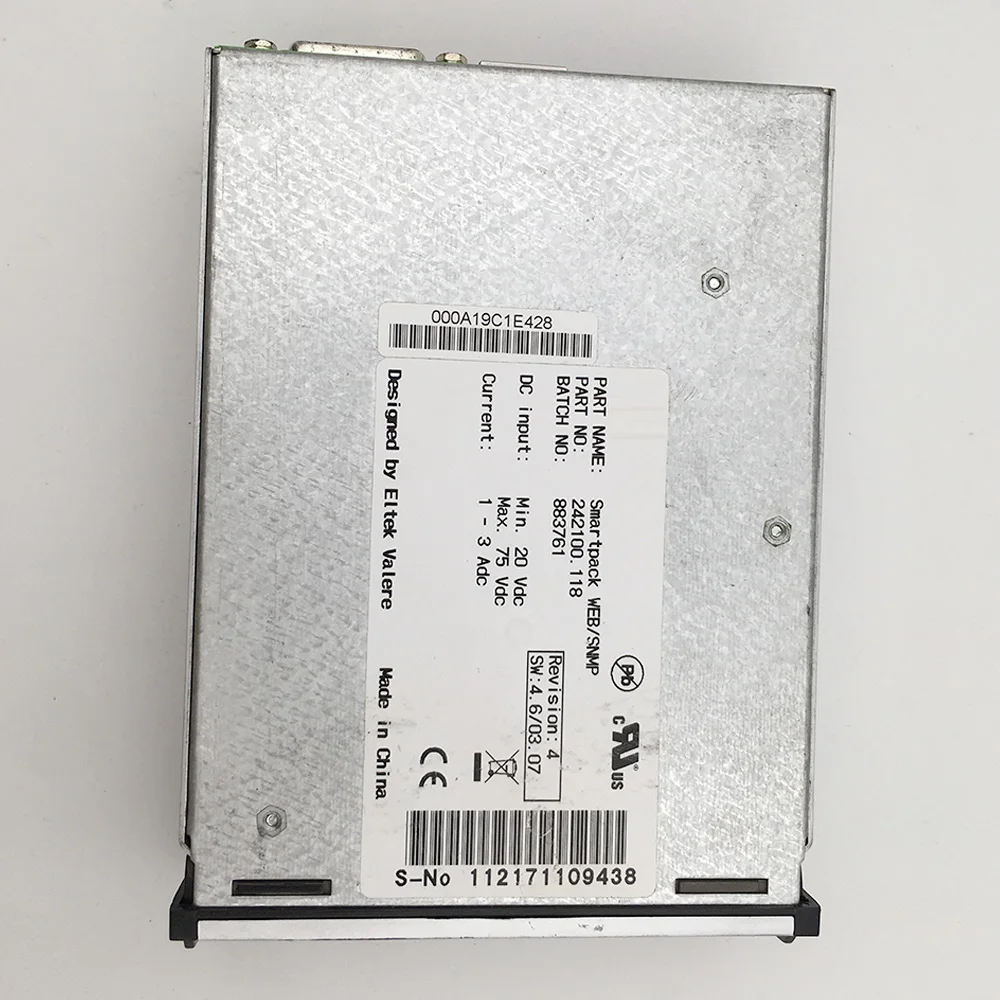オリジナル Eltek 電力監視モジュール Smar tpack WEB/SNMP 242100 .118