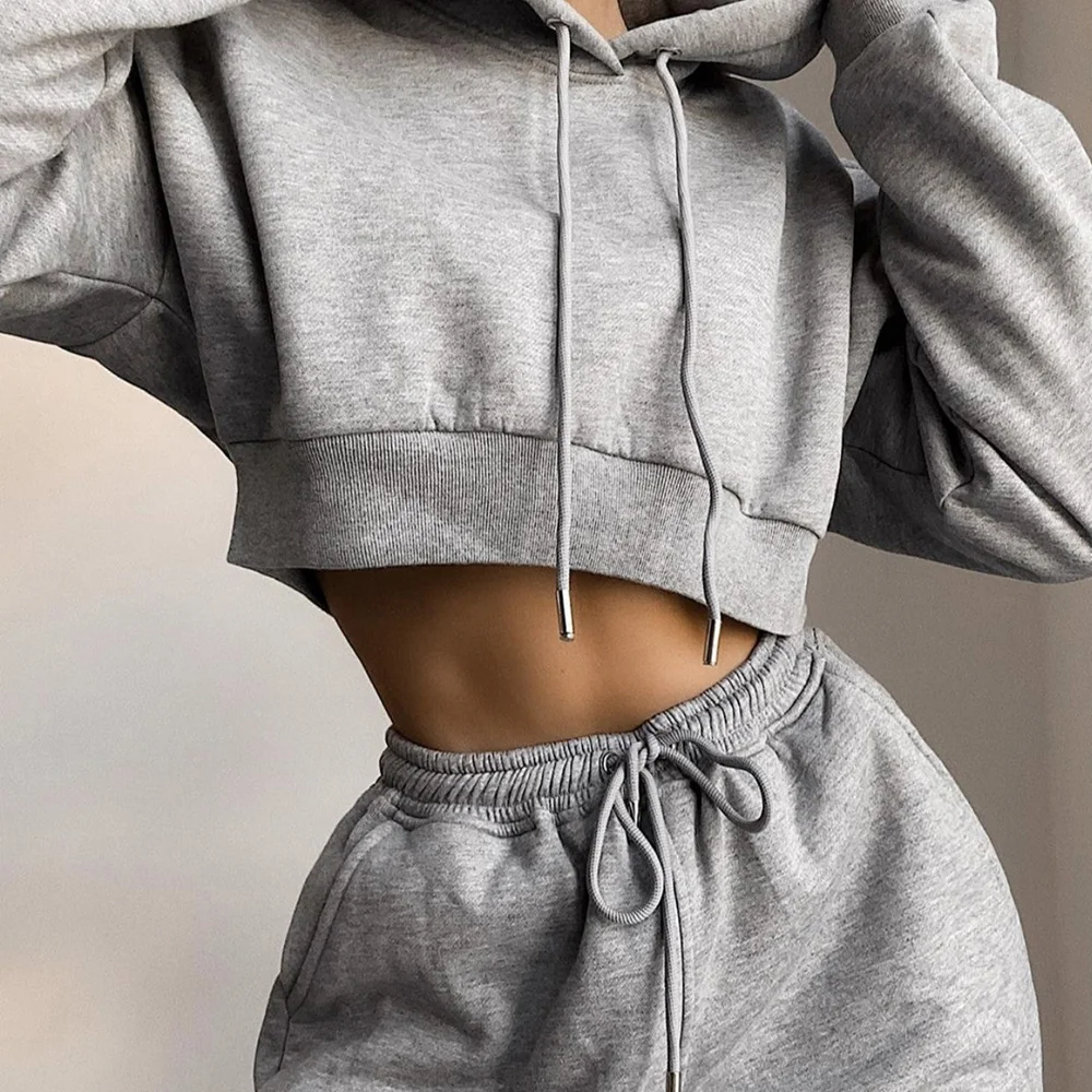 Women\'s 2 Piece Sweatsuit Outfits Wide Leg Tracksuit Pants For Women And Girls