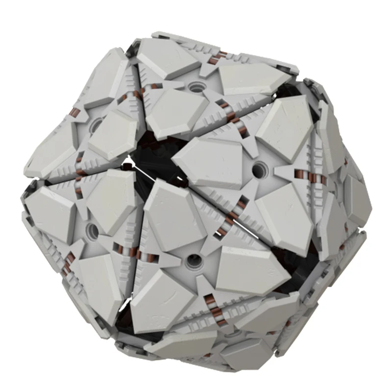 

236PCS MOC D20 Icosahedron 20-Sided Die Modular DIY Assembly Building Blocks Educational Toys for Kids Birthday Gift