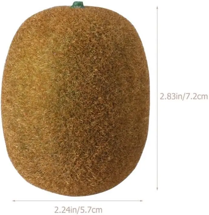 4 Pcs Artificial Fruits Plastic Fake Fruit Kiwi Simulation Fruit Model for Home Kitchen Party Photoshoot Decoration Brown