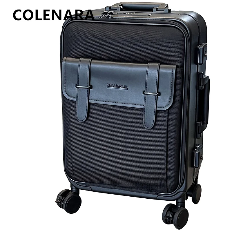 

Чемодан COLENARA из новой ткани Оксфорд, дорожный чемодан на колесиках, большой вместимости, 18, 20, 24 дюйма, деловой чемодан с кодовым замком