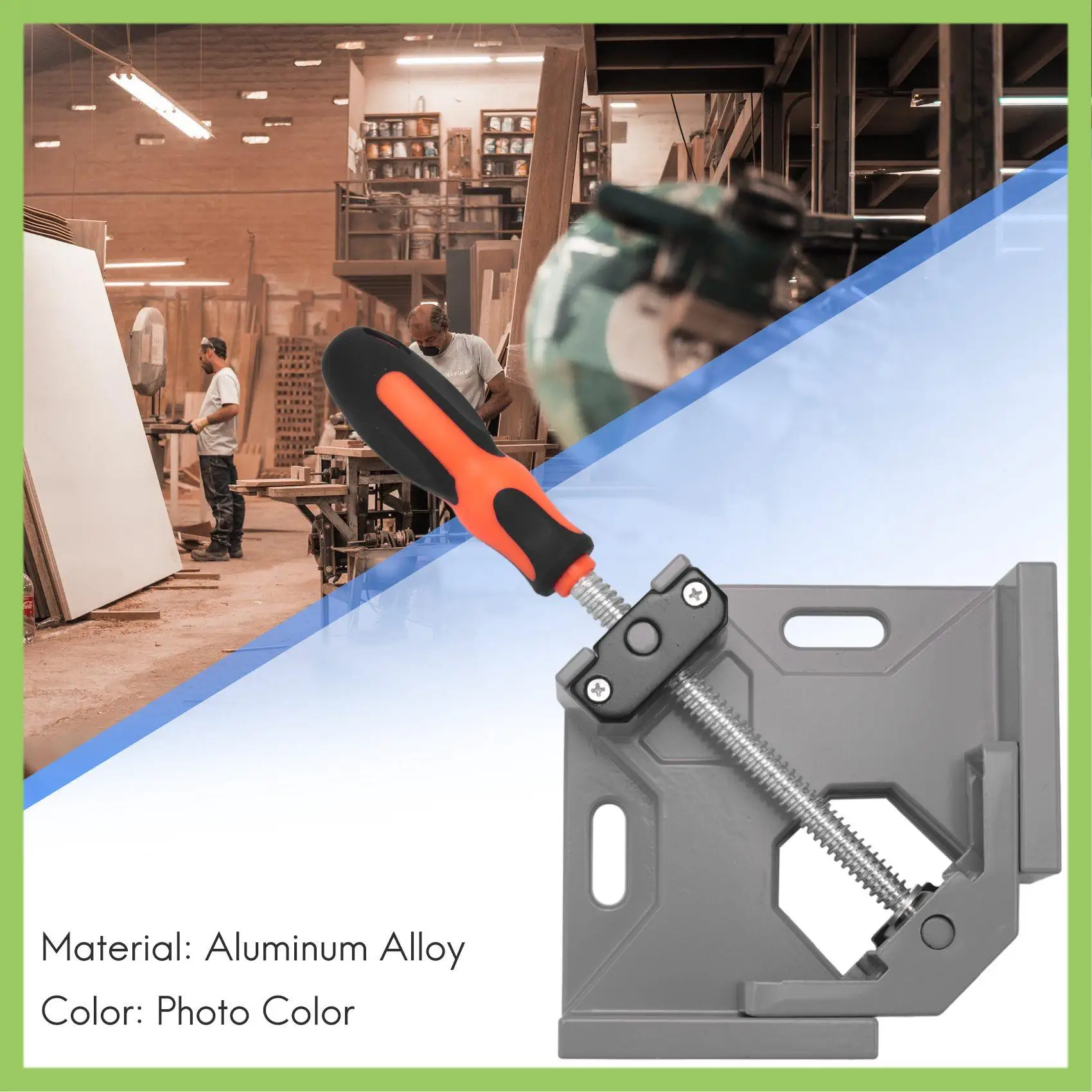 

Aluminum Single Handle 90 Degree Right Angle Clamp Angle Clamp Woodworking Frame Clip Right Angle Folder Tool