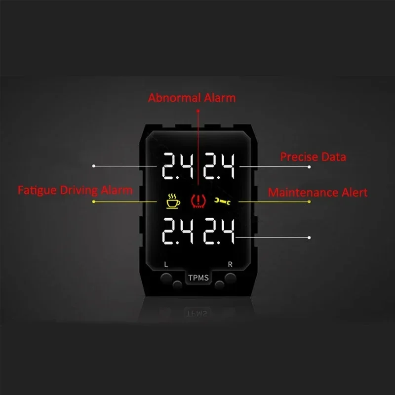 Digital Tire Pressure Monitoring System OBD TPMS Tyre Diagnostic Alarm Kit accessories For Toyota Auris RAV4 Corolla Sienna 2012