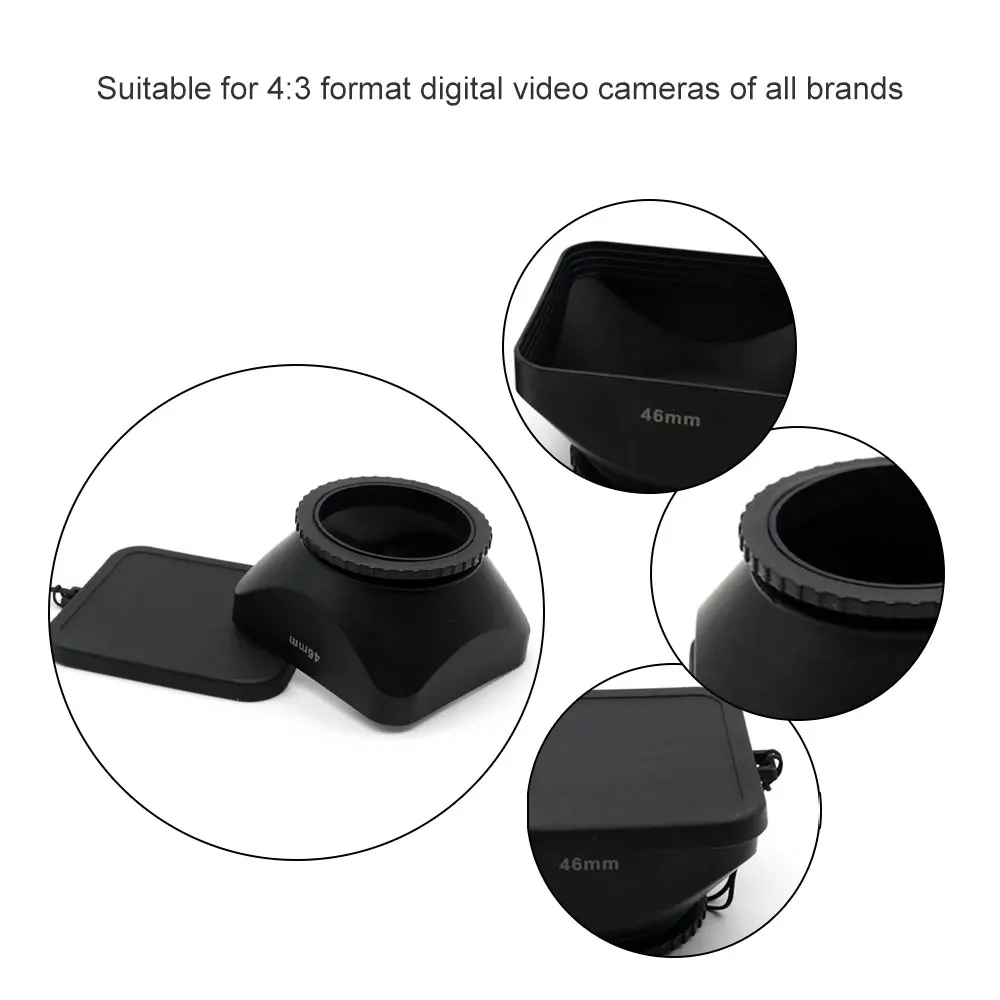 Lens Hood For Sony Fujifilm Olympus 46mm Camera Lenses DV Digital Video Camera Camcorder