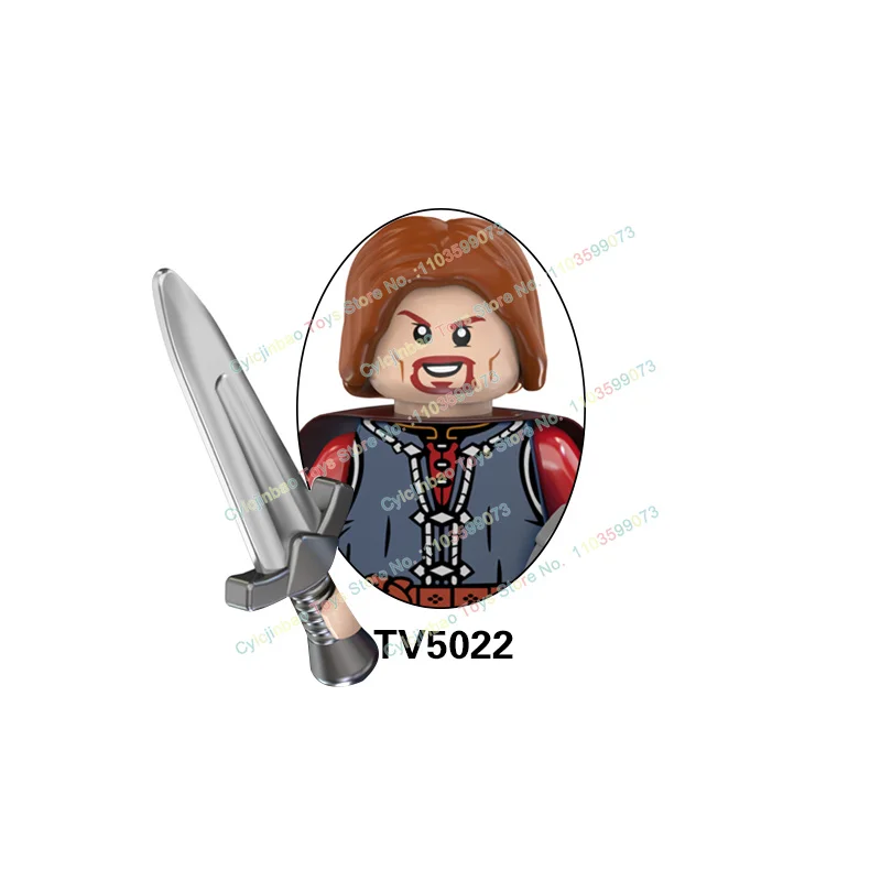 Seri Film abad pertengahan Knights Arwen elryd Boromir Elf Action figure aksesoris senjata senjata bangunan blok mainan anak-anak TV6403