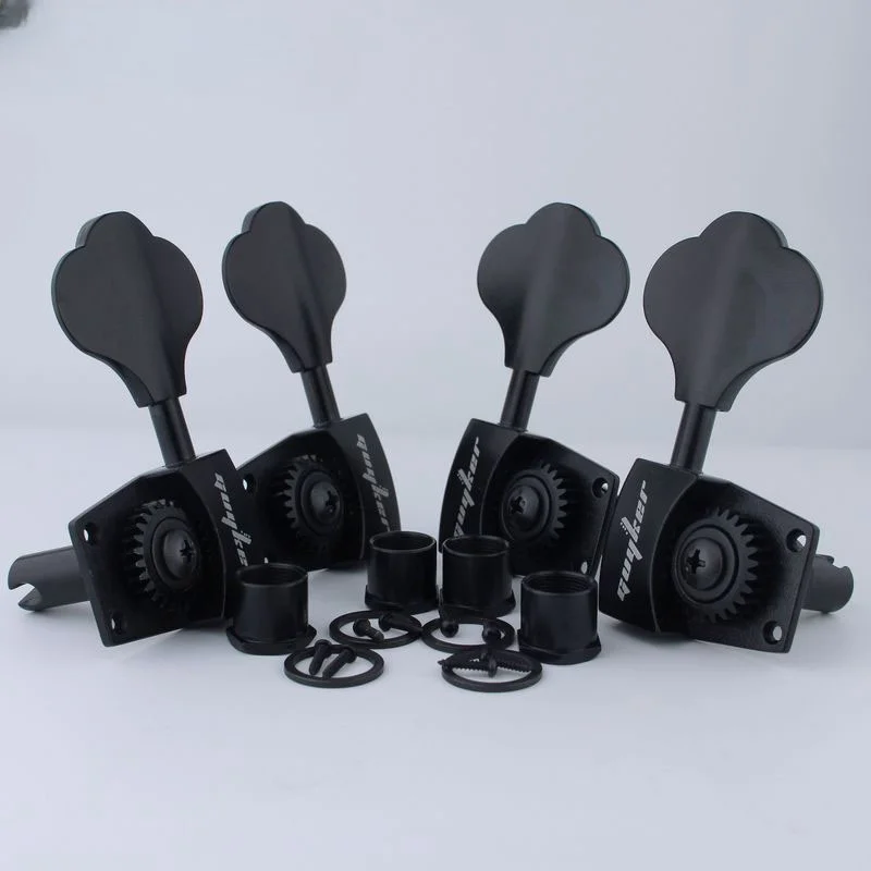 GUYKER-High Grade Open Gear Bass Tuners Gear Ratio 1:26 Tuning Keys Black