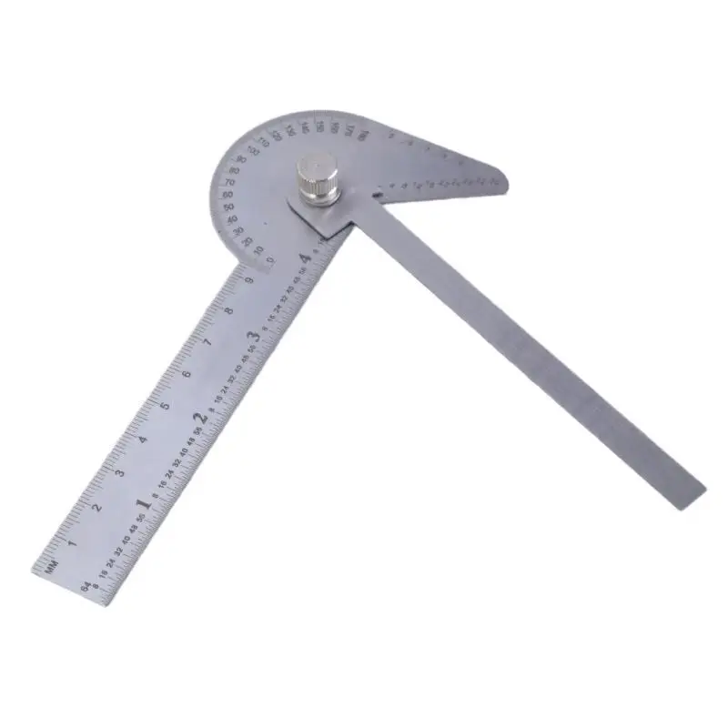 652F Steel Protractor with Clear Scale Easy Carry  9cm 4 Inch Protractor Easy to Carry for Students Engineers DIY Enthusiasts