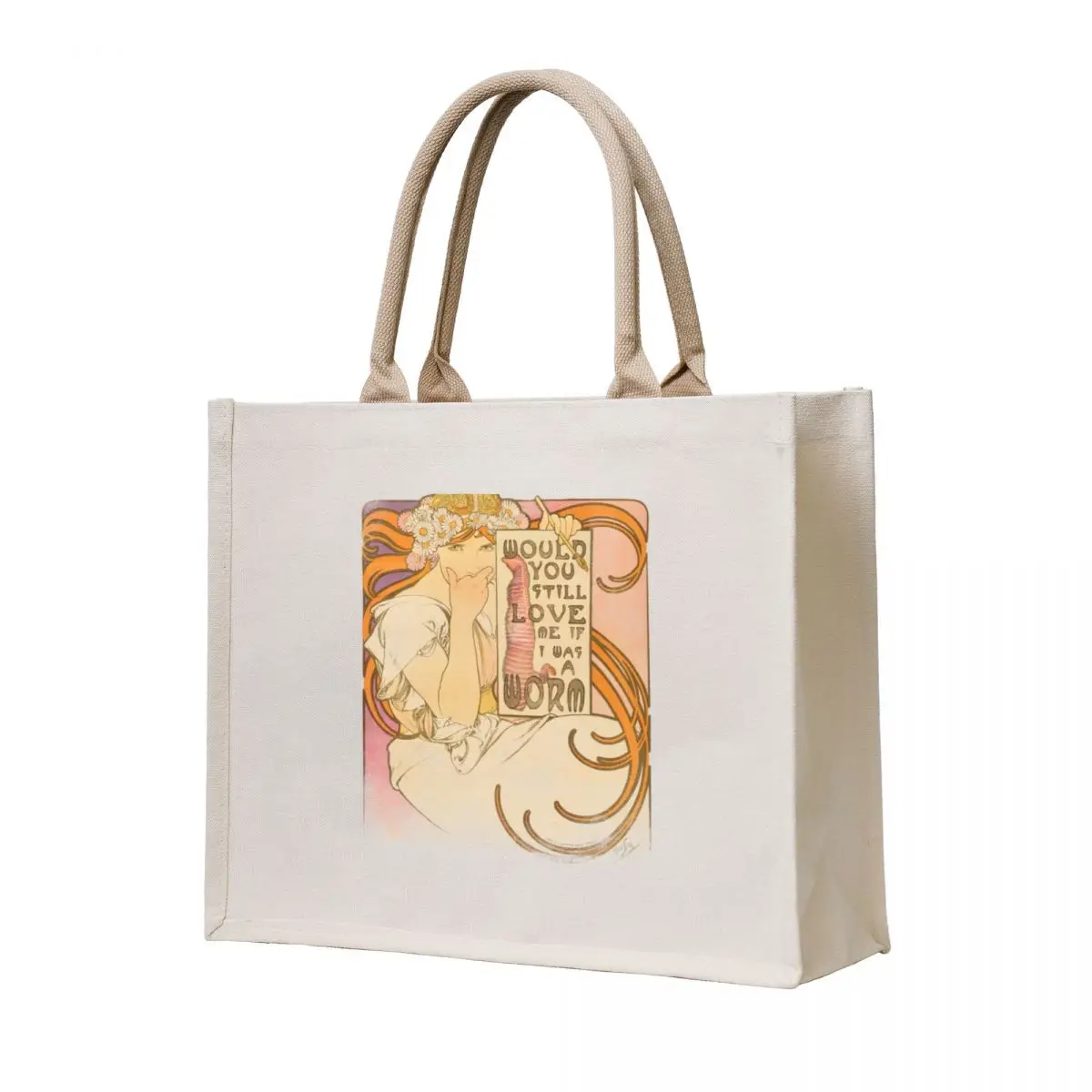 

Would You Still Love Me Mucha Tote Bag Big bag women canvas tote bags custom fabric bag