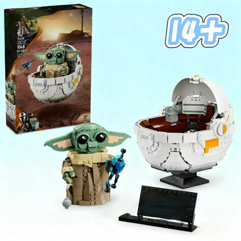 En Stock 1048 pièces FIT 75403 vaisseau spatial Grogu avec landau de vol stationnaire bloc de construction modèle ancien briques jouets cadeaux d'anniversaire de noël