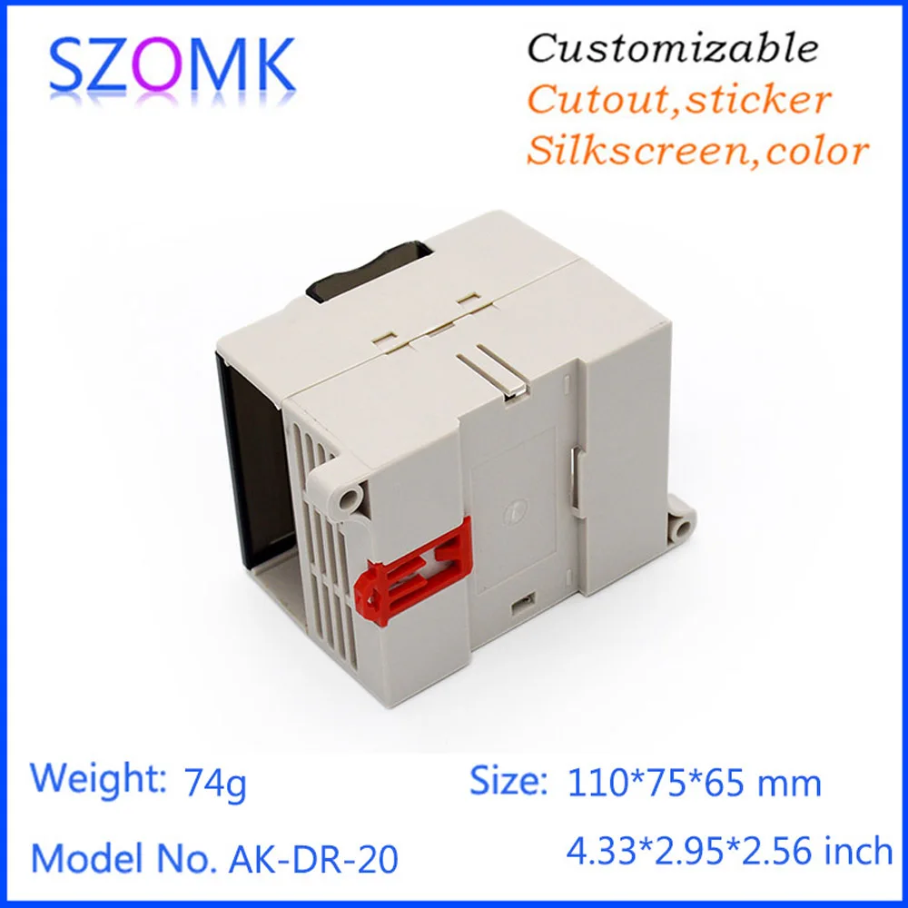 SZOMK AK-DR-20 China Manufacturer DIN Rail Plastic Enclosure Electronic Junction Housing Box for PCB