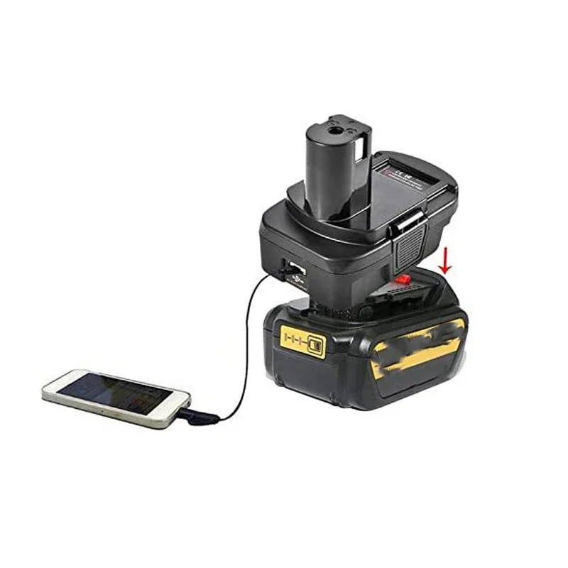 DM18RL Battery Converter Adapter USB DM20ROB For RYOBI Convert to For DEWALT For Milwaukee 18V  Battery Adapter