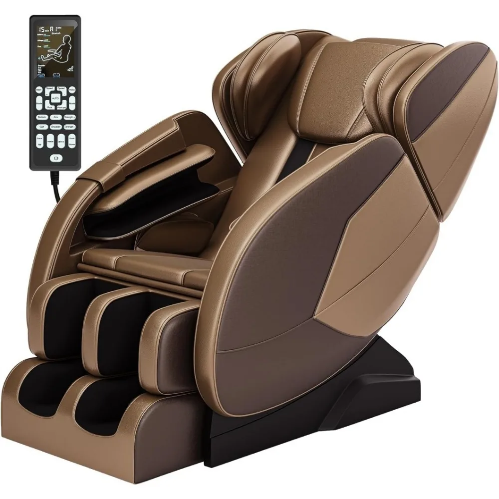 2023 New SMAGREHO Full Body Zero Gravity Massage Chair, Brown and Black