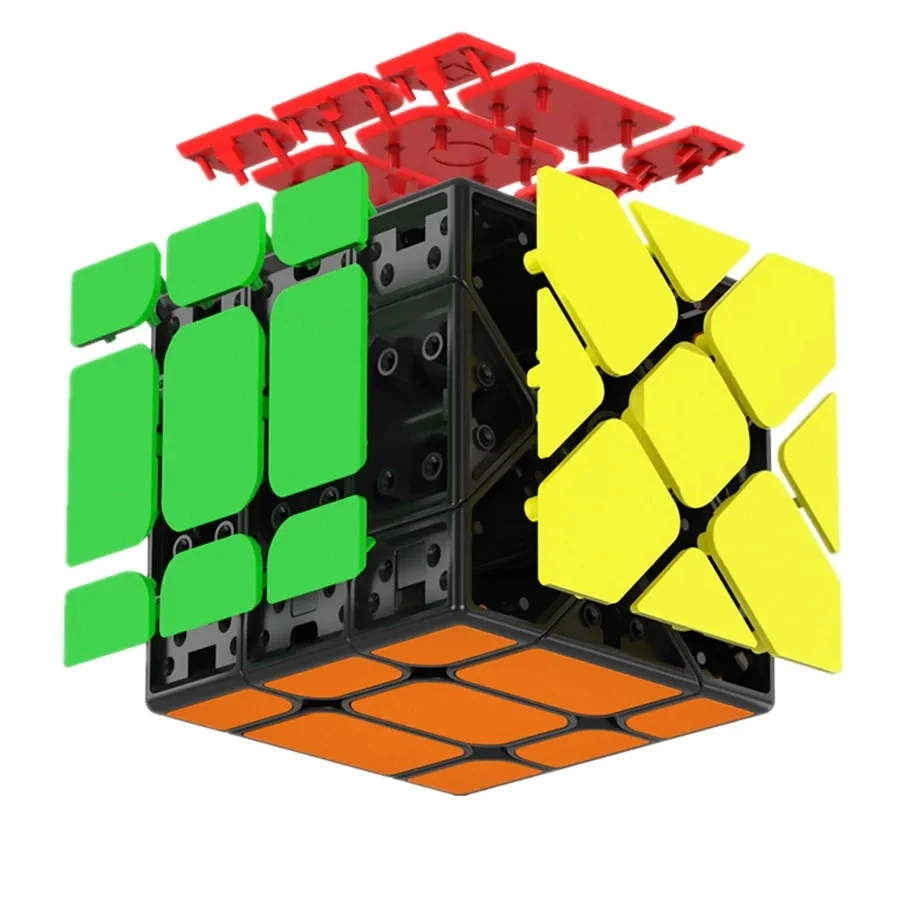 Qiyi Embedded Tile Design Fisher S / Windmühle S / Axis S Zauberwürfel Puzzle Geschwindigkeit Zauberwürfel Bildung Lernen Cubo Magico Spielzeug