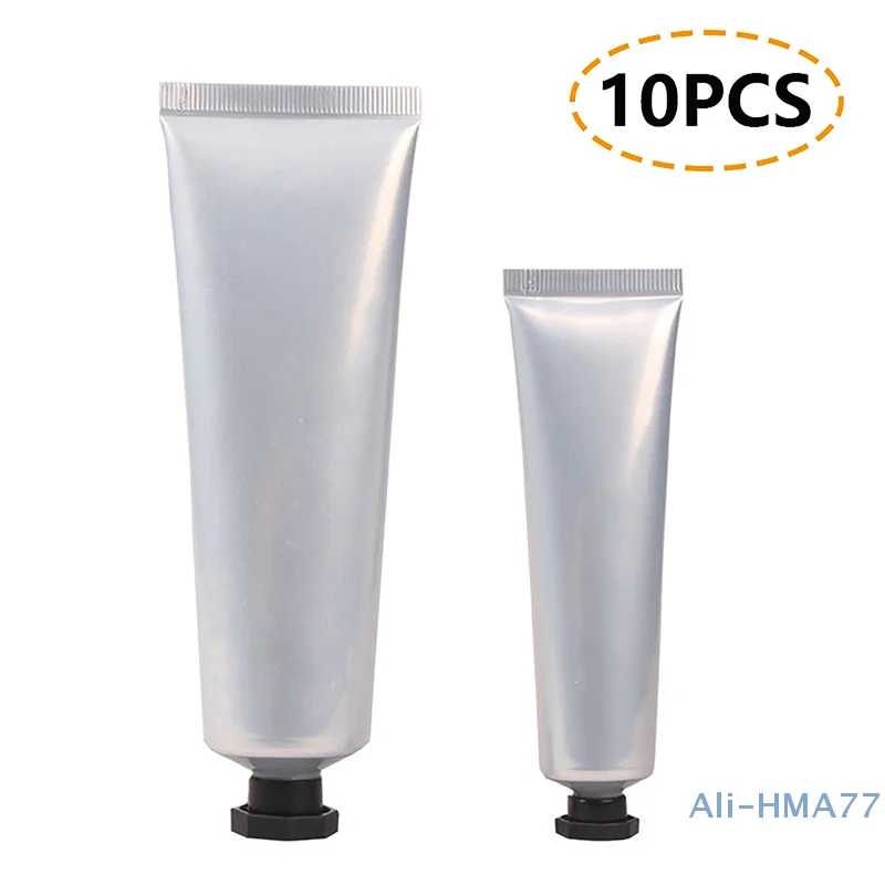 10PCS Empty Aluminium Plastic Soft Tube Squeeze Packing Bottle 20ML 30ML 50ML Cream Lotion Cosmetics Travel Container Skin Care