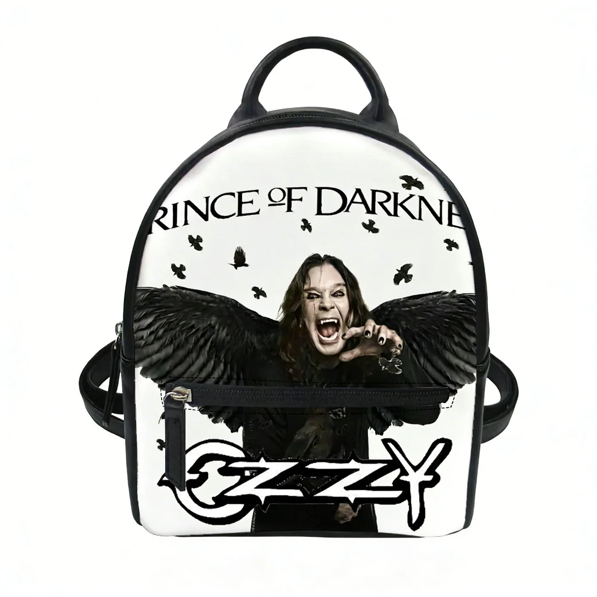 

Ozzy Osbourne Rock Band Custom Backpack Purse Women Carter Schoolbags Double Shoulder Bag Mini Daypack Leather Travel Bag